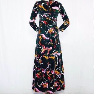 Vintage 1960s-1970s Custom Velour Gown